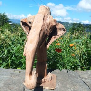 Exquisite Lord Ganesha Idol | Handcrafted from Rare Mahal Wood (Toona Ciliata) | 24-Inch Unique Wooden Sculpture | Only one Made