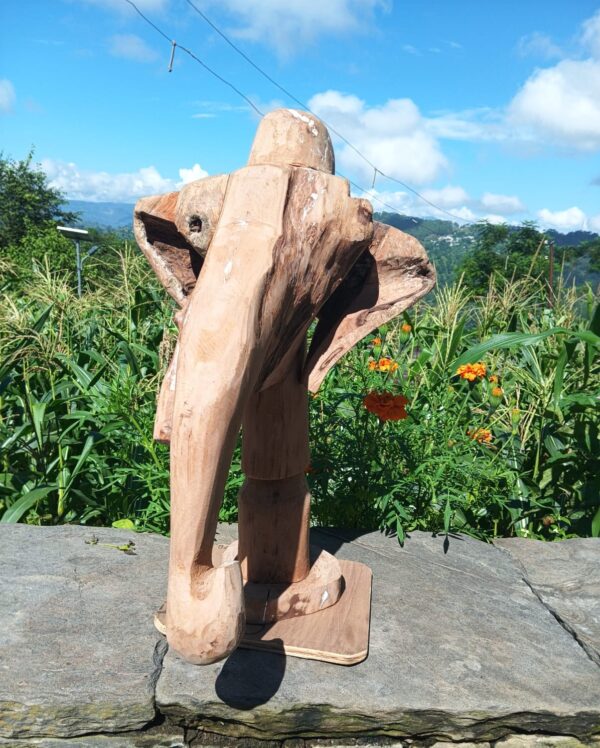 Exquisite Lord Ganesha Idol | Handcrafted from Rare Mahal Wood (Toona Ciliata) | 24-Inch Unique Wooden Sculpture | Only one Made