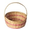 Handcrafted Bamboo Handle Basket – Eco-Friendly Natural Storage (8" x 3")
