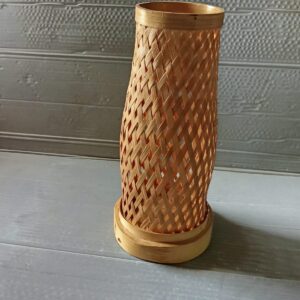 Handcrafted Bamboo Table Lamp – Eco-Friendly Natural Home Décor (10" Height)