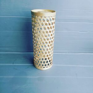 Handcrafted Bamboo Hanging Lamp – Geometric Eco-Friendly Light Fixture (12" Height)