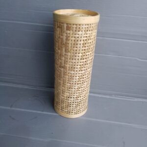 Handcrafted Bamboo Hanging Lamp – Natural Woven Eco-Friendly Lighting (12" Height)