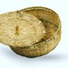 Handcrafted Bamboo Basket – Eco-Friendly Natural Storage & Décor (10" x 3")