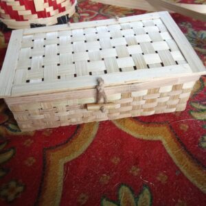 Handwoven Bamboo Storage & Packing Box with Lid – Eco-Friendly Organizer (10x6x3 in)