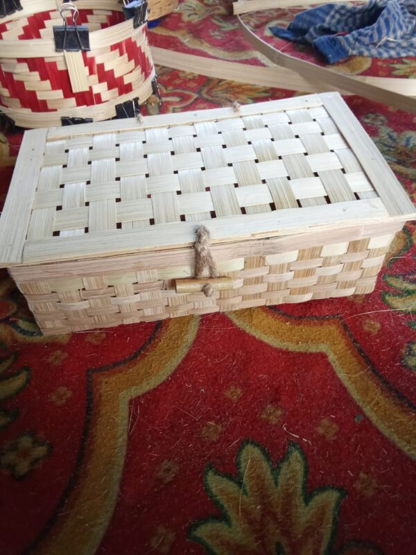 Handwoven Bamboo Storage & Packing Box with Lid – Eco-Friendly Organizer (10x6x3 in)