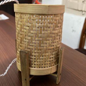 Bamboo Weave Table Lamp Shade | Handcrafted Cylindrical Design (4x6 inches)