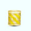Handwoven Yellow Bamboo Pen Stand – Compact Eco-Friendly Desk Holder (2.5x3.5 in)
