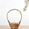 Eco-Friendly Handwoven Pine Leaf (Pirul) Basket – Small, Natural Decorative & Spiritual (9.4cm)