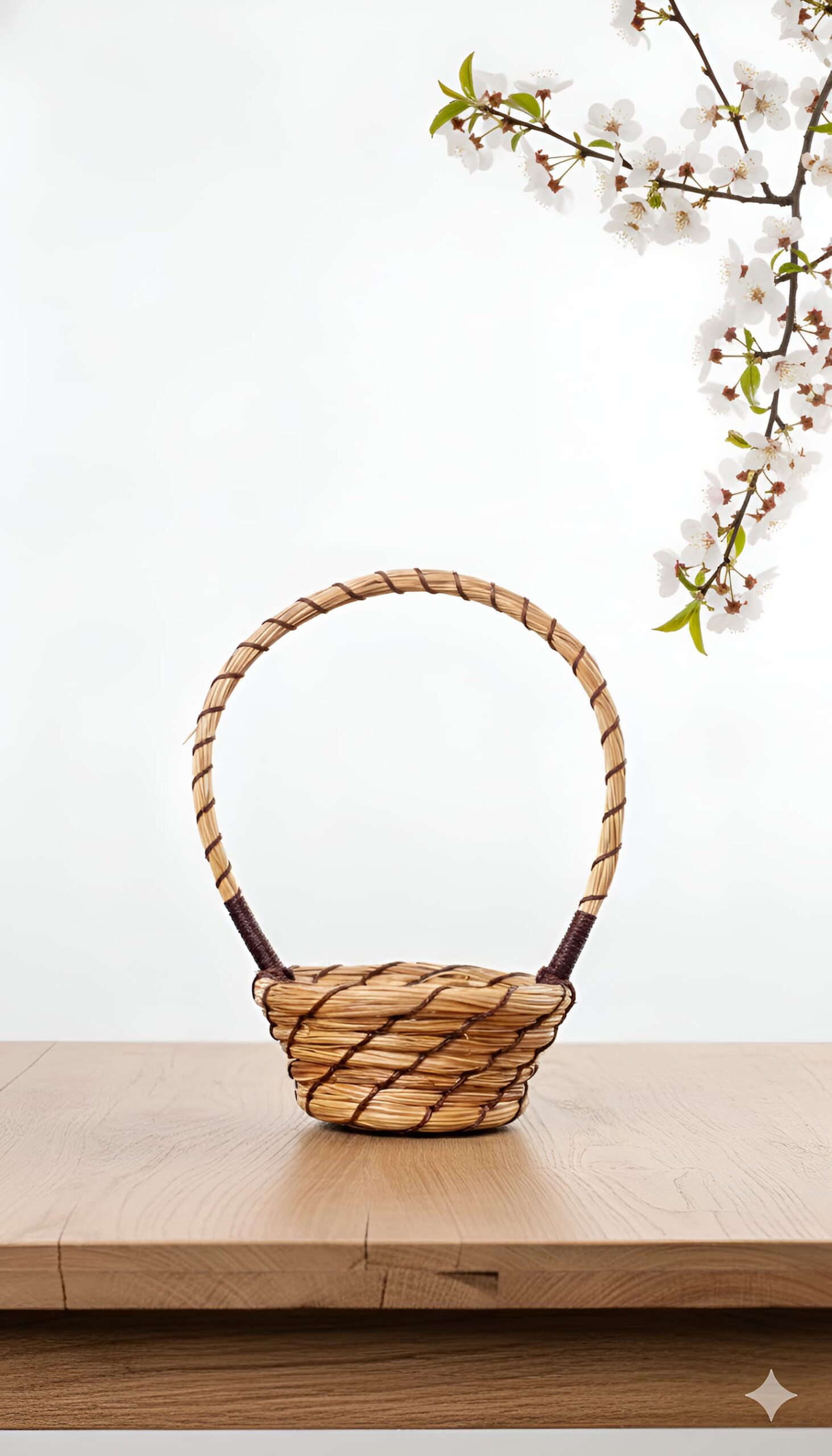 Eco-Friendly Handwoven Pine Leaf (Pirul) Basket – Small, Natural Decorative & Spiritual (9.4cm)