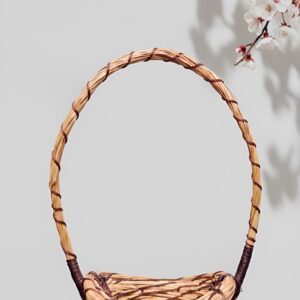 Eco-Friendly Handwoven Pine Leaf (Pirul) Basket – Small, Natural Decorative & Spiritual (10cm)