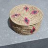 Eco-Friendly Handcrafted Pine Leaves Basket | 20cm Storage Box | Pirul Utility Container (Pink)