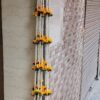 Handcrafted 5 Ft Yellow Floral Pearl Hangings – Set of 10 | Long Decorative Tassels for Home, Wedding & Festive Decor