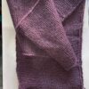 Plum Purple Hand-Knitted Wool Muffler | 200 x 20 cm Unisex Winter Scarf