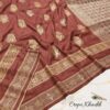 Antique Copper Minakari Khaddi Silk Saree – Earthy Elegance in Handcrafted Luxury