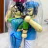 Handcrafted Channapatna Village Couple Wooden Showpiece – Traditional Folk Art Home Décor