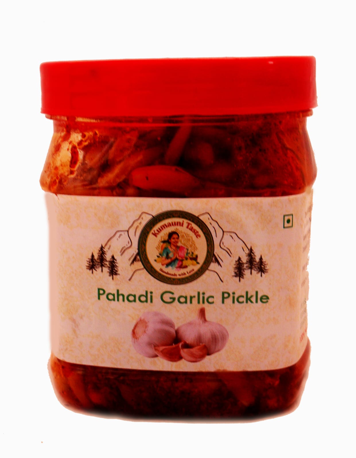 Handmade Organic Kumauni Garlic Pickle (Lehsun Achar) | No Preservatives | Traditional Himalayan Mustard Oil Recipe | 500g