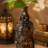 Handcrafted Steampunk Underwater Relics Bottle Art – Vintage Industrial Upcycled Glass Decorative Bottle
